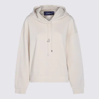 Sportmax Hooded Sweatshirt Kangaroo Pocket In White