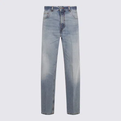 Haikure Blue Cotton Denim Jeans In Blue