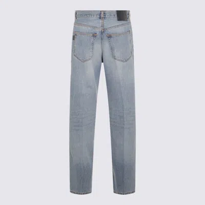 Haikure Blue Cotton Denim Jeans In Blue
