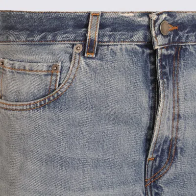 Haikure Blue Cotton Denim Jeans In Blue