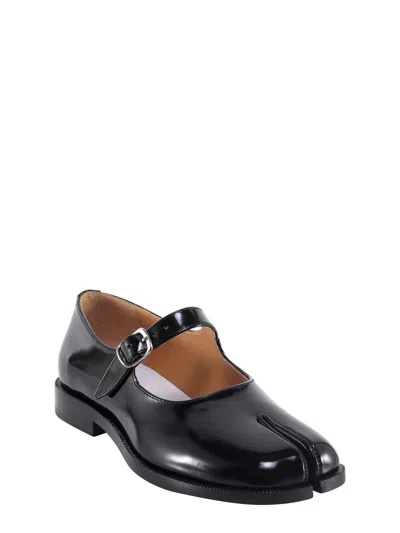 Maison Margiela Tabi Leather Mary Jane In Black