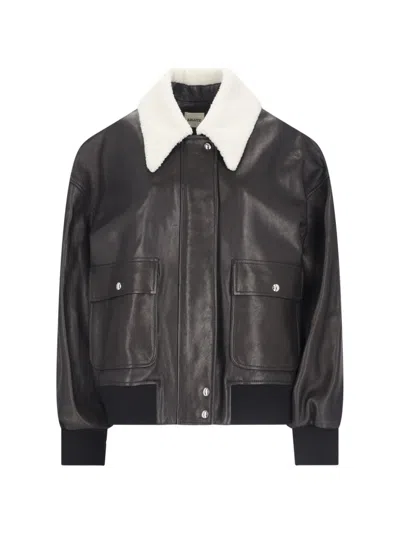 Khaite Shellar Single-breasted Leather Jacket