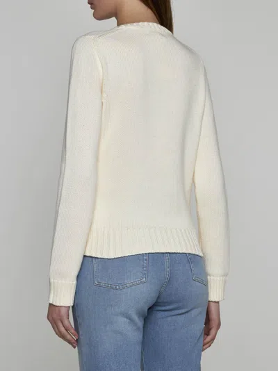 Ralph Lauren Flag Cotton Sweater In Neutral