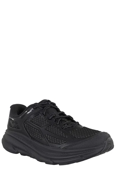 Hoka Clifton One9 Rubber-trimmed Mesh Sneakers In Black
