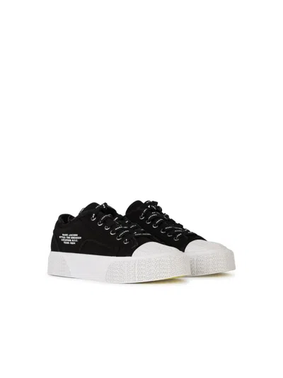Marc Jacobs Canvas Sneakers Featuring Contrast Sole In Black