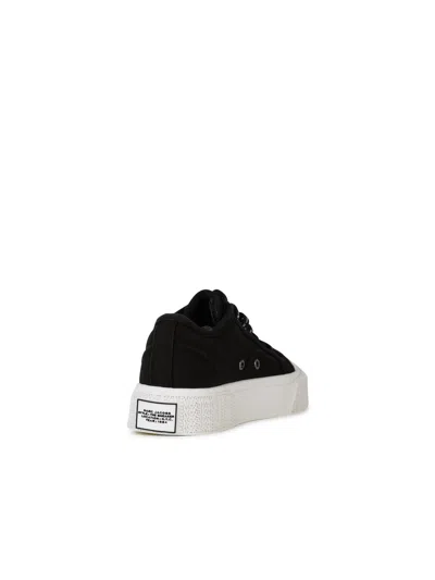 Marc Jacobs Canvas Sneakers Featuring Contrast Sole In Black