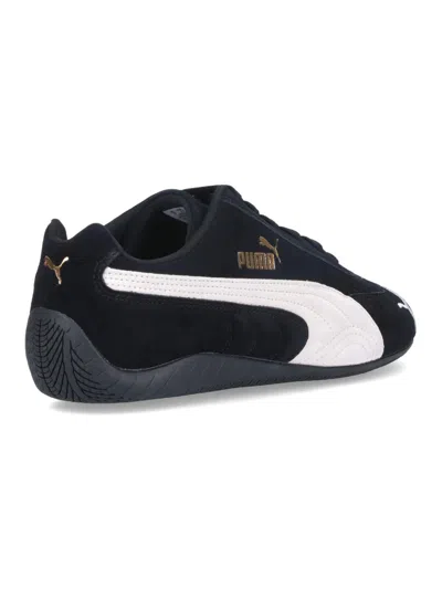 Puma 'speedcat' Black Sneakers With Logo Print On The Side And Logo Lettering On The Side In Black