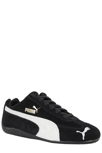 Puma 'speedcat' Black Sneakers With Logo Print On The Side And Logo Lettering On The Side