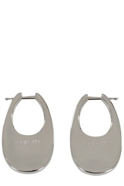 Coperni Medium Swipe Earring In Metallic