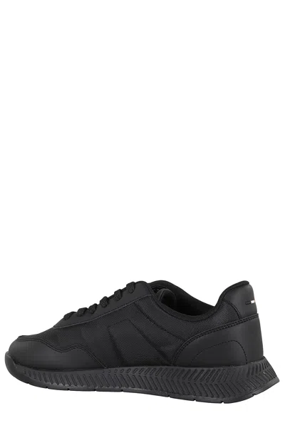 Hugo Boss Mixed-material Trainers With Mesh And Leather