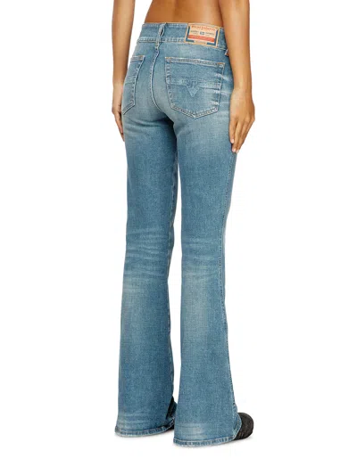 Diesel Whisper Low Waist Slim Leg Flared Jeans In Blue
