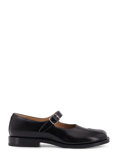 Maison Margiela Tabi Leather Mary Jane In Black