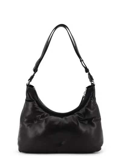 Maison Margiela Black Nappa Leather Small Glam Slam Hobo Shoulder Bag In Black