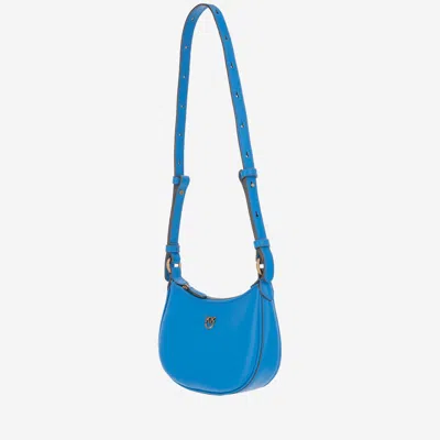 Pinko Baby Half Moon Leather Shoulder Bag