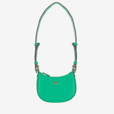 Pinko Baby Half Moon Leather Shoulder Bag