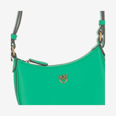 Pinko Baby Half Moon Leather Shoulder Bag
