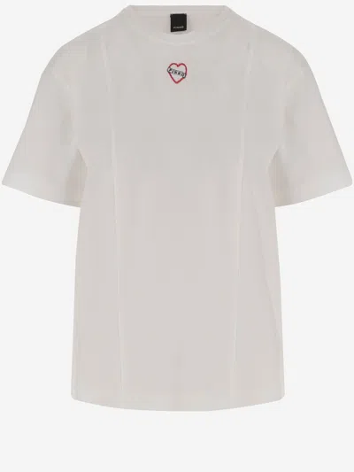 Pinko Logo-detail Short-sleeved T-shirt In White