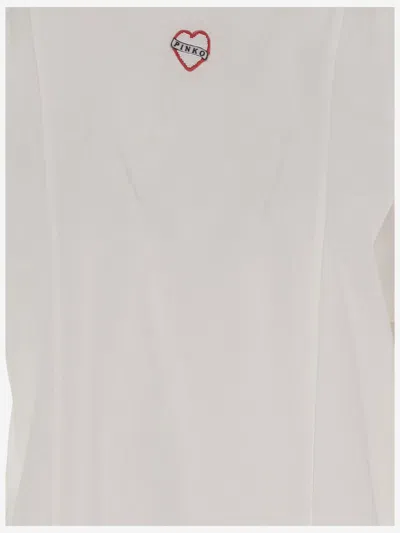 Pinko Logo-detail Short-sleeved T-shirt In White