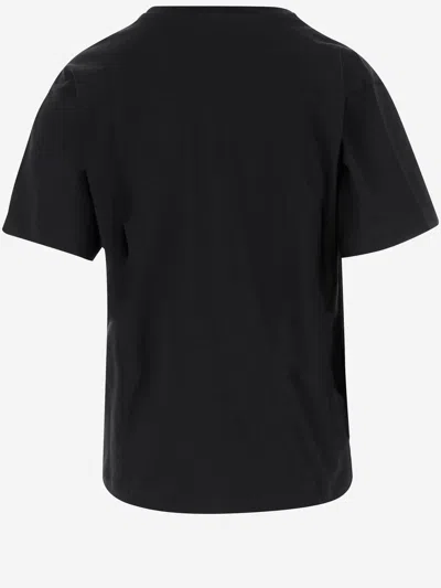 Pinko Cotton T-shirt With Logo In Black