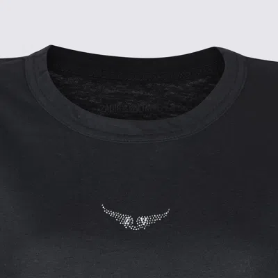 Zadig & Voltaire Black Cotton T-shirt In Black