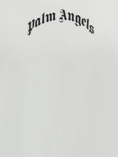 Palm Angels Relaxed-fit White T-shirt With Logo Print In Multi