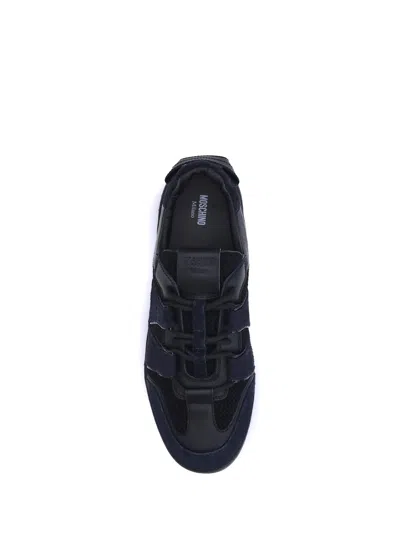 Moschino Leather And Mesh Sneakers