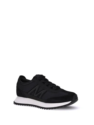 Moncler Pacey2 Suede & Nubuck Trainers, Men, Black, Size: 46