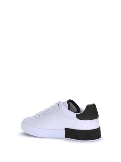 Dolce & Gabbana Sneakers From The Portofino Line In Calfskin In White
