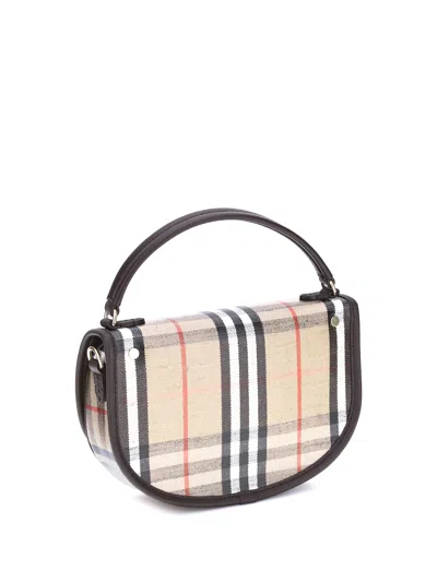 Burberry Women Highlands Crossbody Bag With Check Motif In Multi