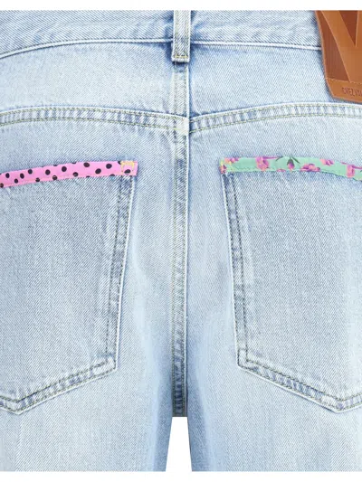Valentino Garavani Contrast Border Straight Leg Jeans