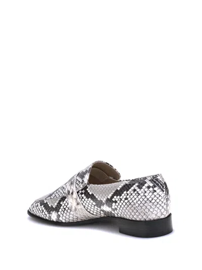Ferragamo Python Print Leather Loafers In Animal Print