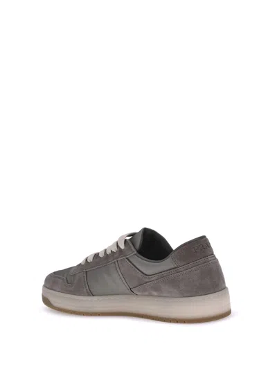 Prada Sneakers Downtown In Re-nylon And Gray Suede Men In Gray