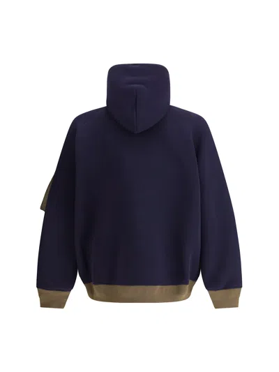Sacai Oversize Hoodie In Blue