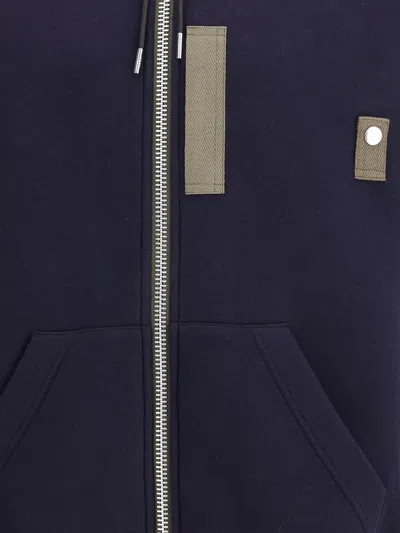 Sacai Oversize Hoodie In Blue