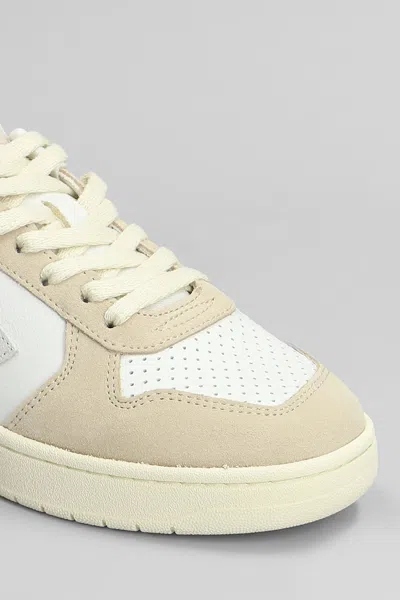 Veja V-82 Sneakers In White Suede And Leather