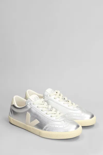 Veja Low-top Metallic Finish Rubber Sole Sneaker