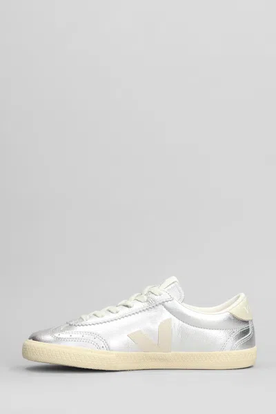 Veja Low-top Metallic Finish Rubber Sole Sneaker