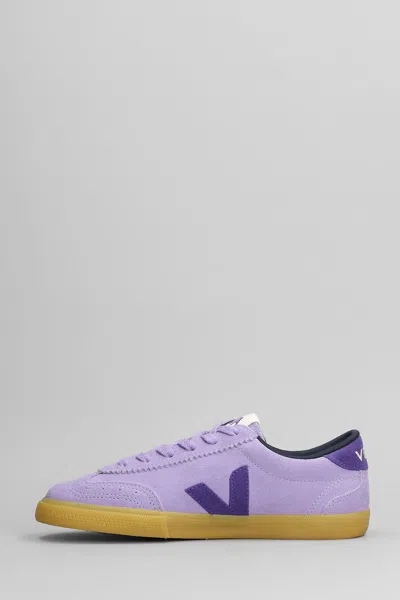 Veja Volley Sneakers In Viola Suede In Purple