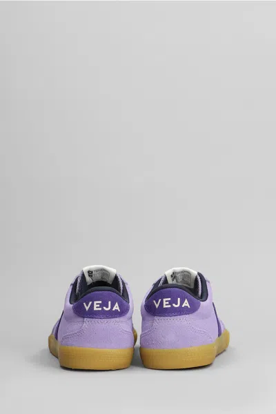 Veja Volley Sneakers In Viola Suede In Purple