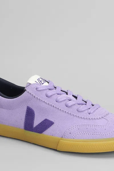 Veja Volley Sneakers In Viola Suede In Purple