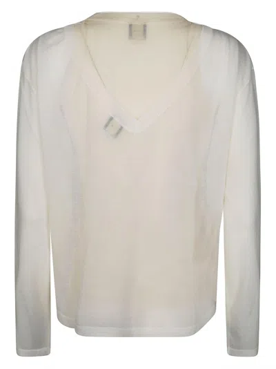 Pinko Lightweight Semi-sheer Sweater With V-back Detail