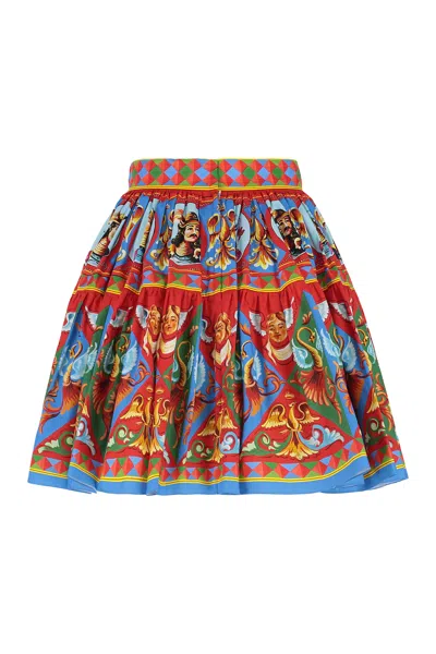 Dolce & Gabbana Printed Cotton Mini Skirt