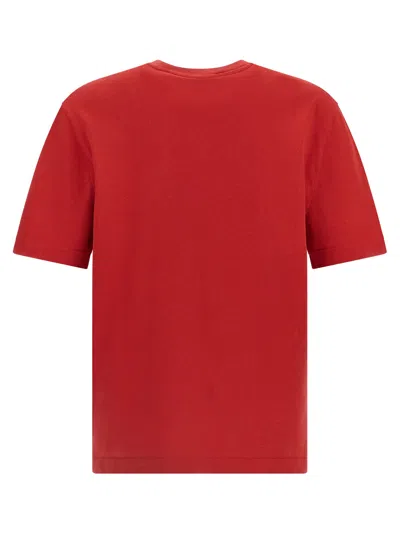 Jacquemus Le T-shirt Gros Grain Red T-shirt With Logo Patch On The Front In Cotton Man