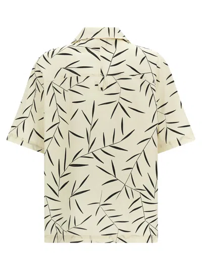 Jacquemus Cotton Poplin Shirt With Foliage Print And Embroidered Logo