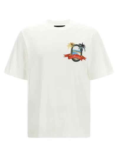 Amiri White Crewneck Printed T-shirt