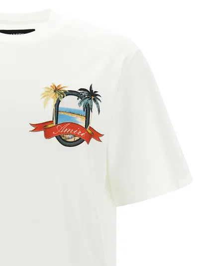 Amiri White Crewneck Printed T-shirt
