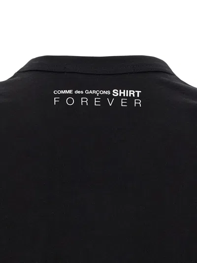 Comme Des Garçons Shirt Black Crewneck T-shirt In Black