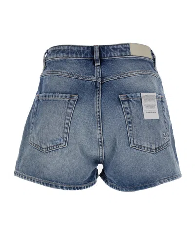 Icon Denim Five-pocket Denim Shorts In Blue