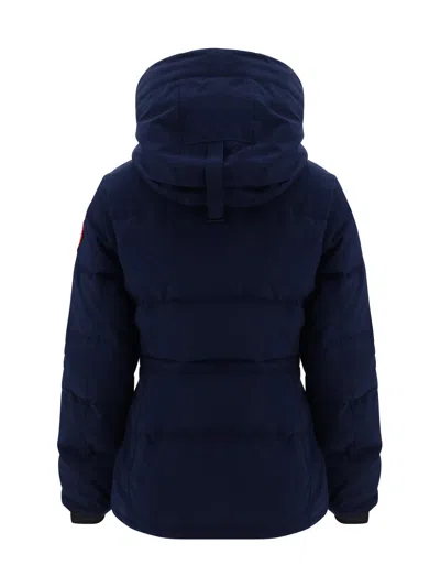 Canada Goose Hooded Padded Coat In Blue