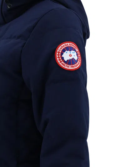 Canada Goose Hooded Padded Coat In Blue